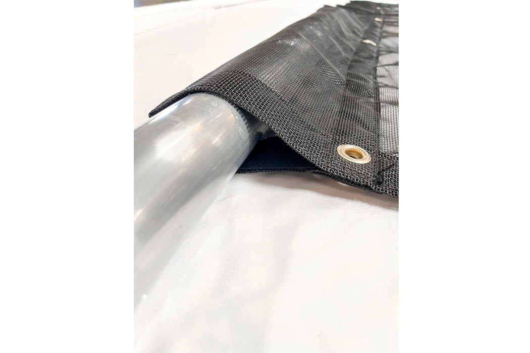 Dump Truck/Trailer Heavy-Duty MESH TARP for roller bar systems (manual and electric).