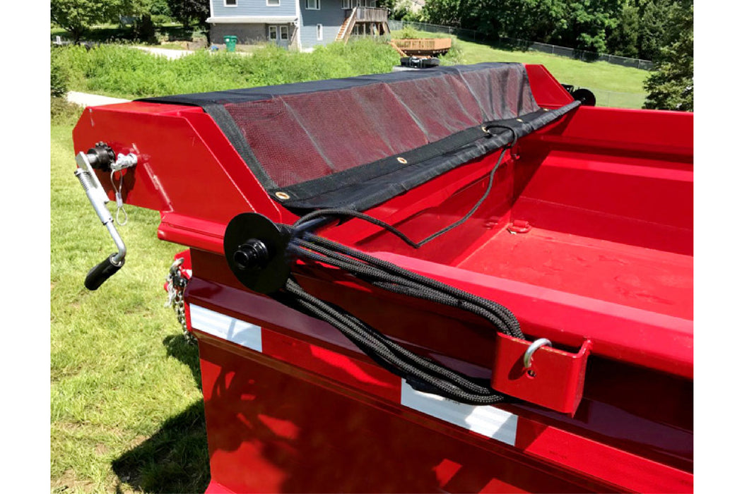 Dump Truck/Trailer Heavy-Duty MESH TARP for roller bar systems (manual and electric).