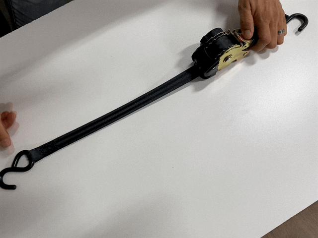 S-Hook Retractable Ratchet Straps 1".