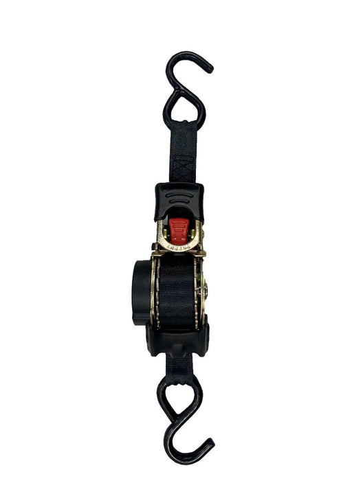 S-Hook Retractable Ratchet Straps 1".