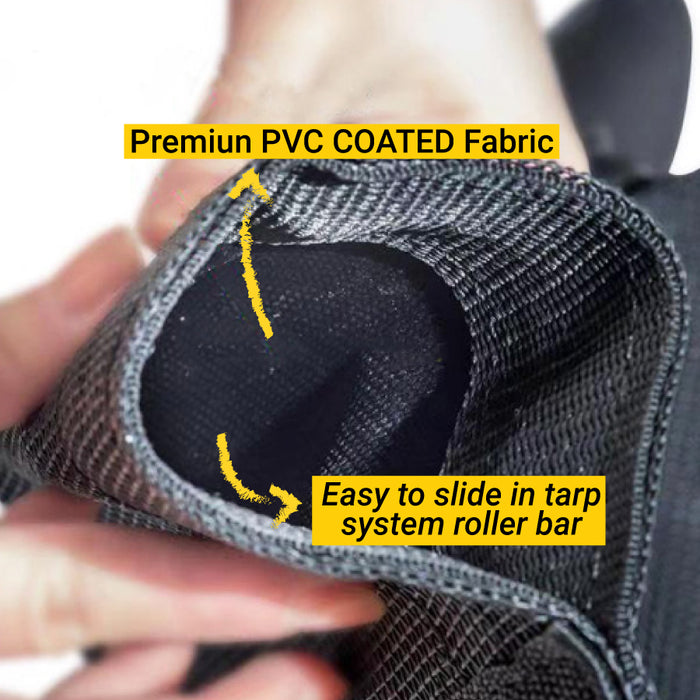 Dump Truck/Trailer Heavy-Duty MESH TARP for roller bar systems (manual and electric)