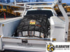 Digger Derrick custom cargo net. Securement devices on job sites. 