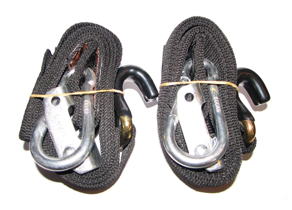 Durable, heavy duty n-hook style standard hardware. Military Grade and fleet securement. Works with Gladiator Cargo Nets cargo safety nets. Shown with sturdy cam buckle.