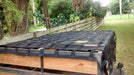 Extra large utility trailer, securing wood for transport 